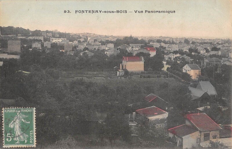 Carte postale ancienne Fontenay Sous Bois - Vue Panoramique à Fontenay-sous-Bois