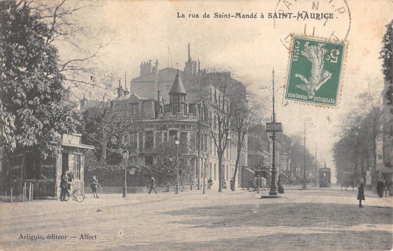 Carte postale ancienne La Rue De Saint Mande A Saint Maurice à Saint-Maurice