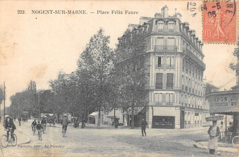 Carte postale ancienne Nogent Sur Marne - Place Felix Faure à Nogent-sur-Marne