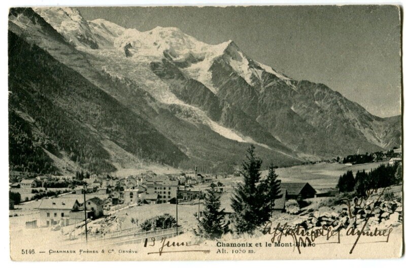 Carte postale ancienne Haute-Savoie Chamonix et le Mont-Blanc