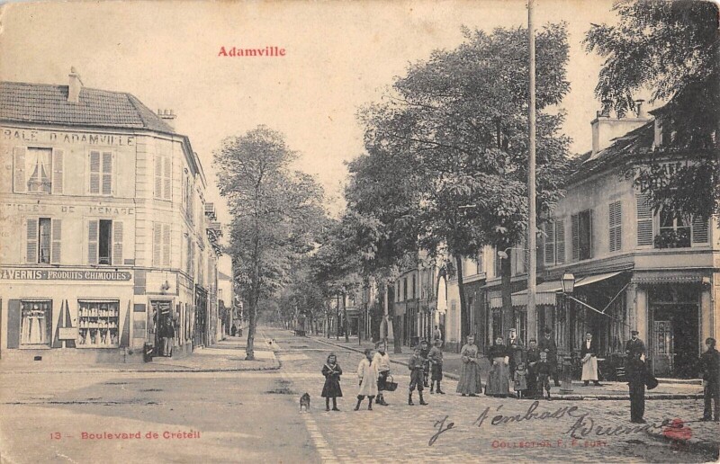 Carte postale ancienne Adamville - Boulevard De Creteil