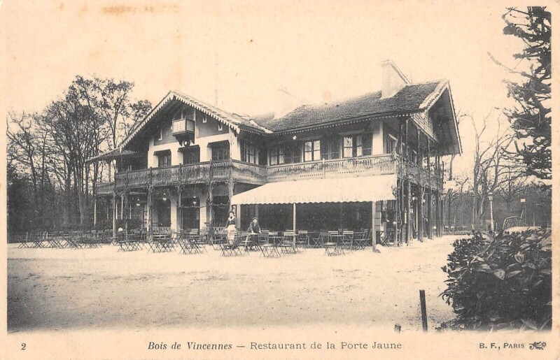Carte postale ancienne Bois De Vincennes - Restaurant De La Porte Jaune à Vincennes