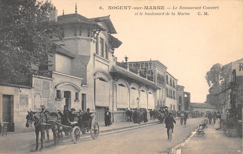 Carte postale ancienne Nogent Sur Marne - Restaurant Convert à Nogent-sur-Marne
