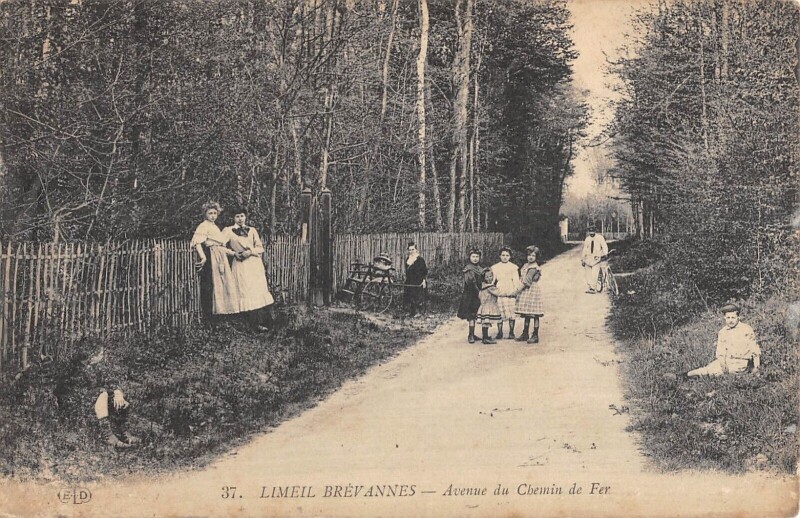 Carte postale ancienne Limeil Brevannes - Avenue Du Chemin De Fer