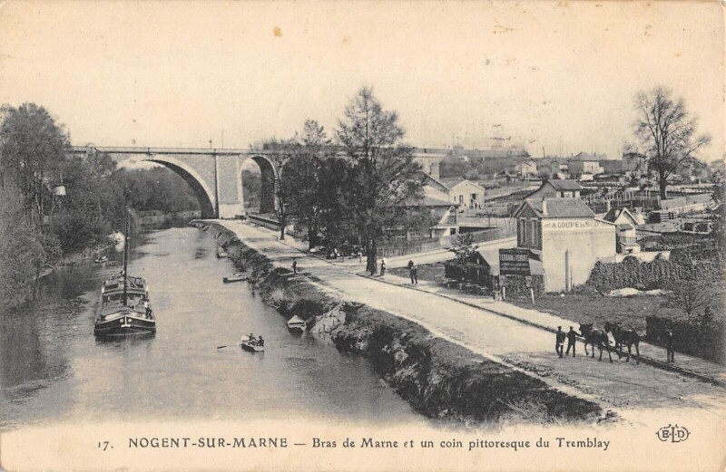 Carte postale ancienne Nogent Sur Marne - Bras De Marne - Coint Pittoresque Du Tremblay à Nogent-sur-Marne