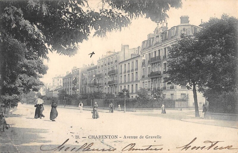 Carte postale ancienne Charenton - Avenue De Gravelle