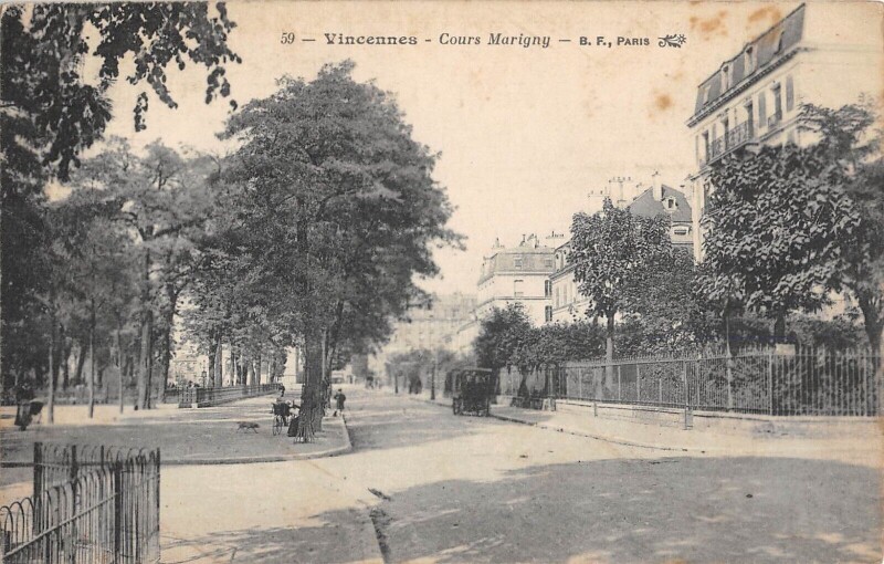 Carte postale ancienne Vincennes - Cours Marigny à Vincennes