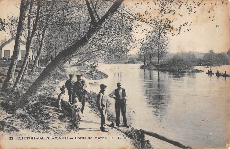 Carte postale ancienne Creteil Saint Maur - Bords De Marne