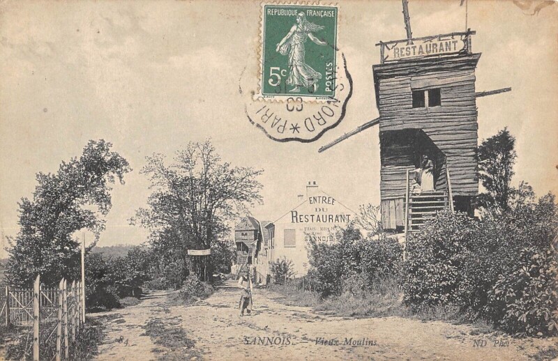 Carte postale ancienne Sannois / Vieux Moulins à Sannois