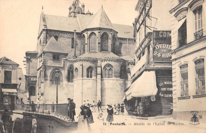 Carte postale ancienne Pontoise - Abside De L'Eglise Saint-Maclou à Pontoise