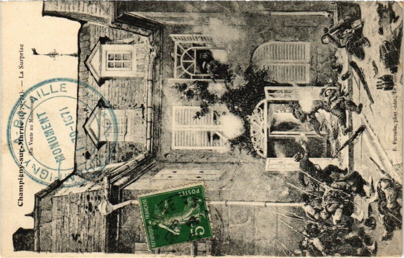 Carte postale ancienne Champigny-sur-Marne La Surprise - 1870-71 à Champigny-sur-Marne