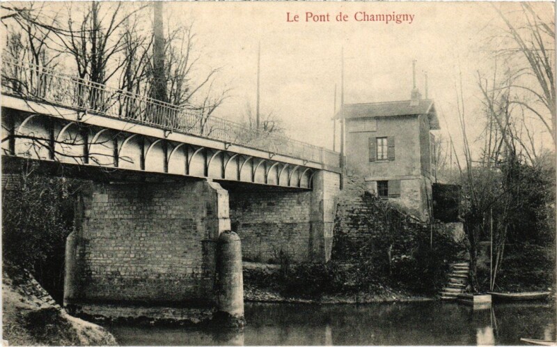 Carte postale ancienne Champigny-sur-Marne Le Pont à Champigny-sur-Marne