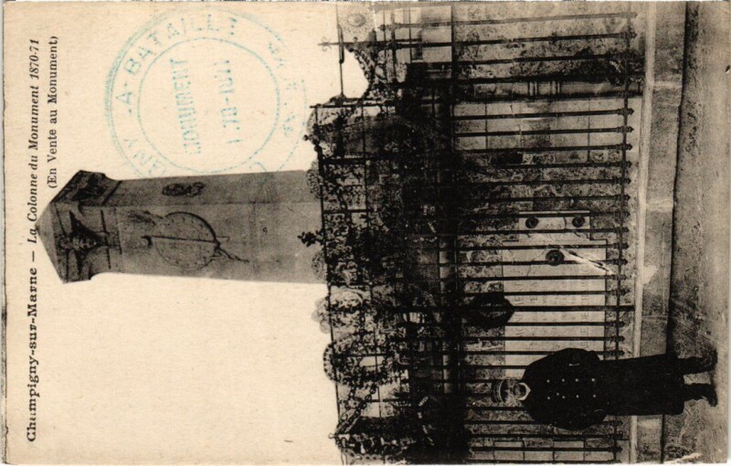 Carte postale ancienne Champigny-sur-Marne La Colonne du Monument à Champigny-sur-Marne
