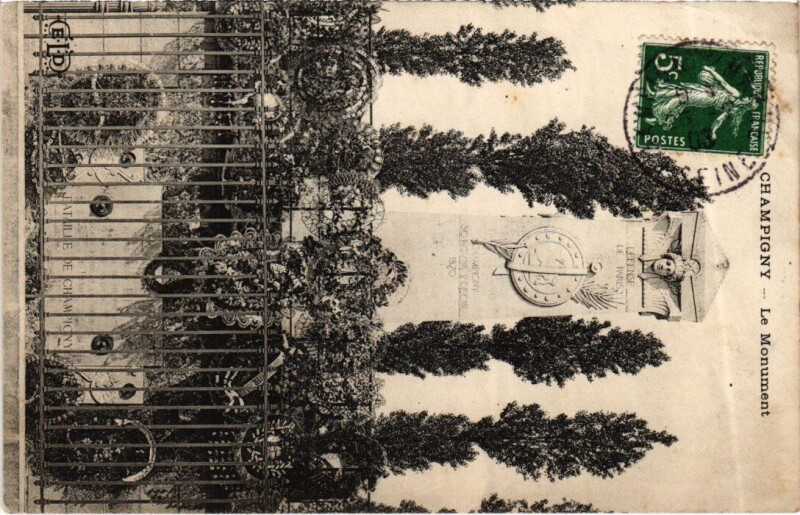 Carte postale ancienne Champigny-sur-Marne Le Monument à Champigny-sur-Marne