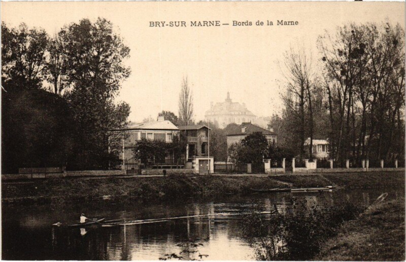 Carte postale ancienne Bry-sur-Marne Bords de la Marne à Bry-sur-Marne