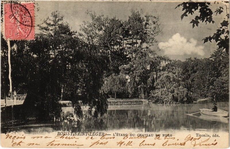 Carte postale ancienne Boissy-Saint-Leger Etang du Chateau du Piple