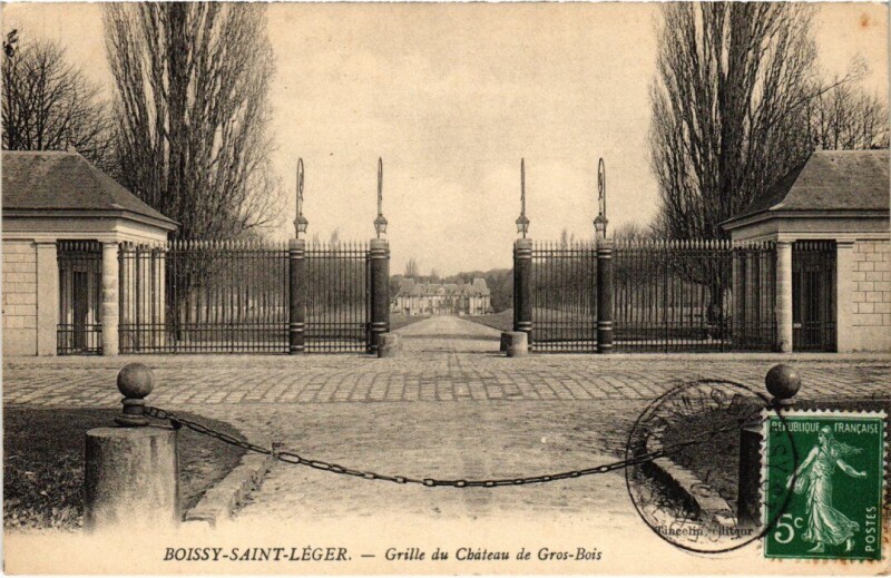 Carte postale ancienne Boissy-Saint-Leger Grille du Chateau de Grosbois