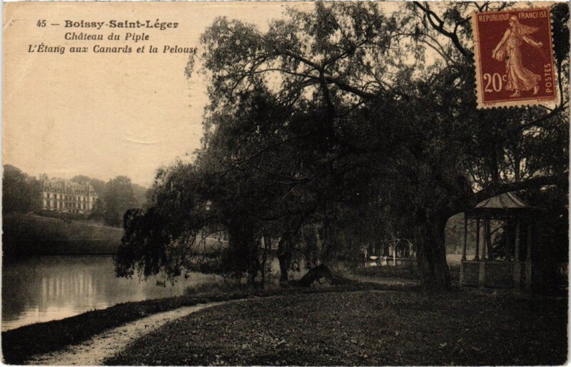 Carte postale ancienne Boissy-Saint-Leger Chateau du Piple - Etang aux Canards