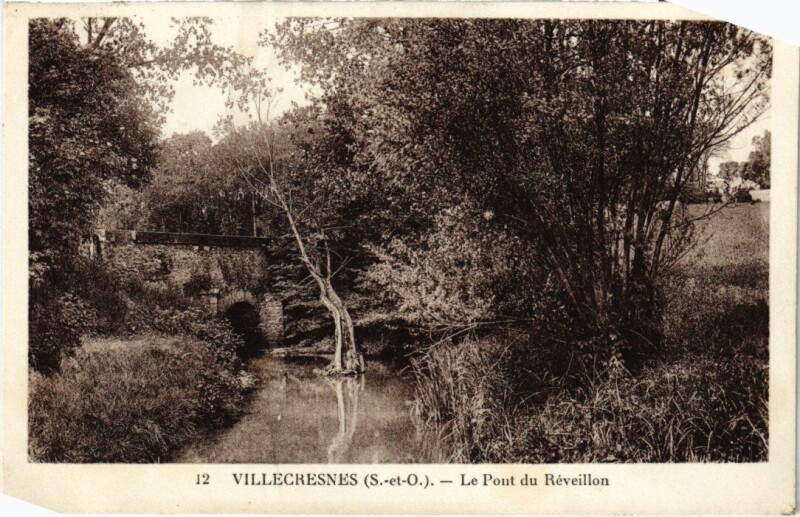 Carte postale ancienne Villecresnes Le Pont du Reveillon à Villecresnes