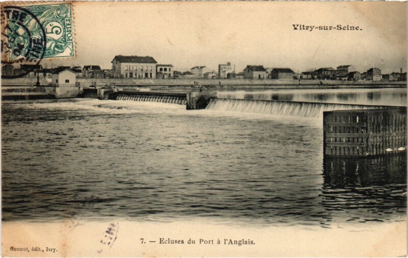 Carte postale ancienne Vitry-sur-Seine Ecluses du Port a l'Anglais à Vitry-sur-Seine