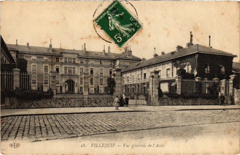 Carte postale ancienne Villejuif Asile - Vue Generale à Villejuif