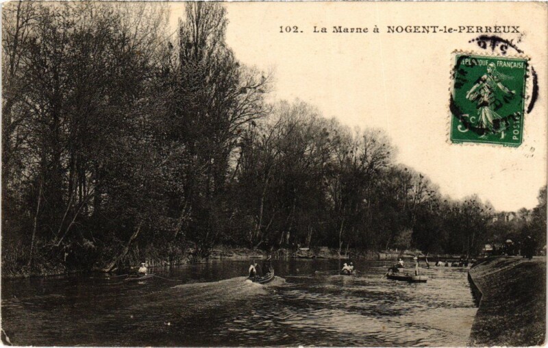 Carte postale ancienne Nogent-sur-Marne Le Perreux-sur-Marne - La Marne à Nogent-sur-Marne