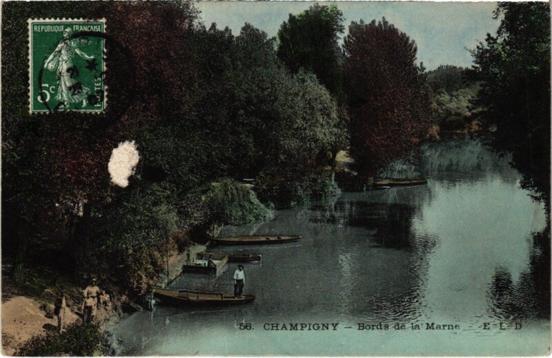Carte postale ancienne Champigny-sur-Marne Bords de la Marne à Champigny-sur-Marne