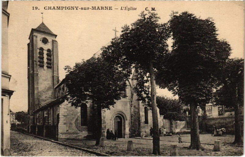 Carte postale ancienne Champigny-sur-Marne Eglise à Champigny-sur-Marne