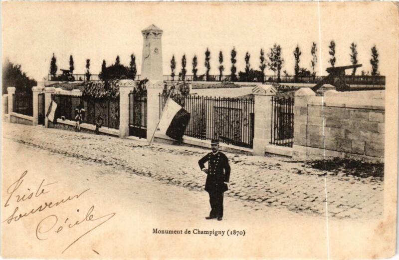 Carte postale ancienne Champigny-sur-Marne Monument à Champigny-sur-Marne