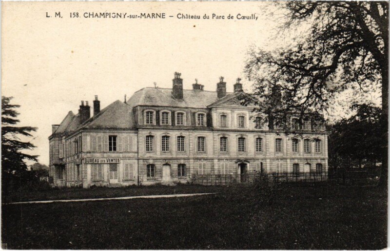 Carte postale ancienne Champigny-sur-Marne Chateau du Parc de Coeuilly à Champigny-sur-Marne
