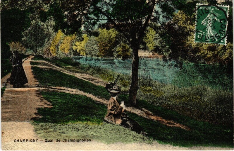Carte postale ancienne Champigny-sur-Marne Quai de Champignolles à Champigny-sur-Marne