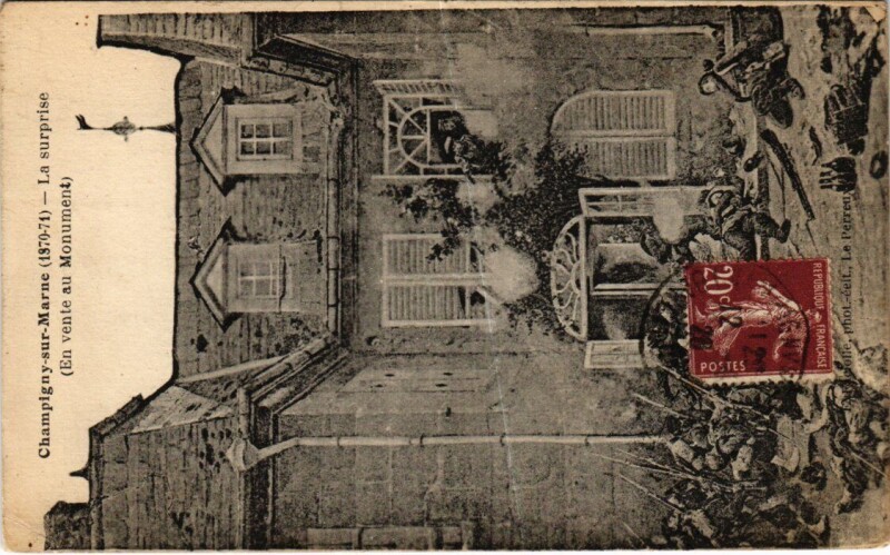 Carte postale ancienne Champigny-sur-Marne La Surprise - 1870-71 à Champigny-sur-Marne