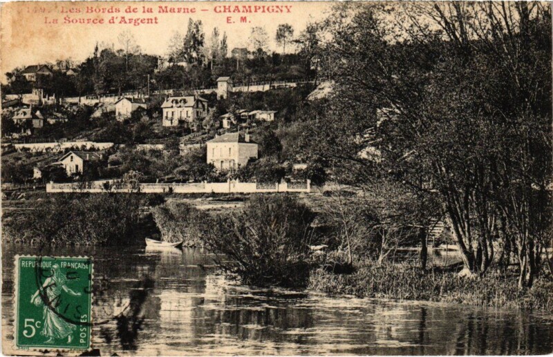 Carte postale ancienne Champigny-sur-Marne Les Bords de la Marne - La Source d'Argent à Champigny-sur-Marne