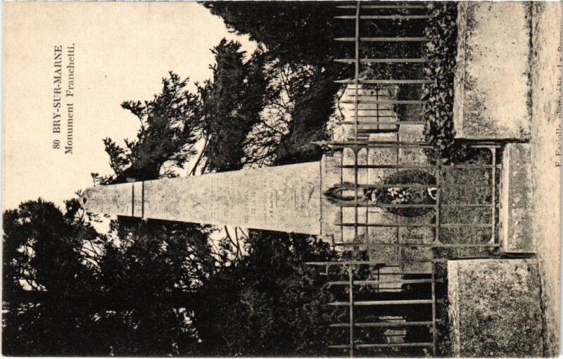 Carte postale ancienne Bry-sur-Marne Monument Franchetti à Bry-sur-Marne