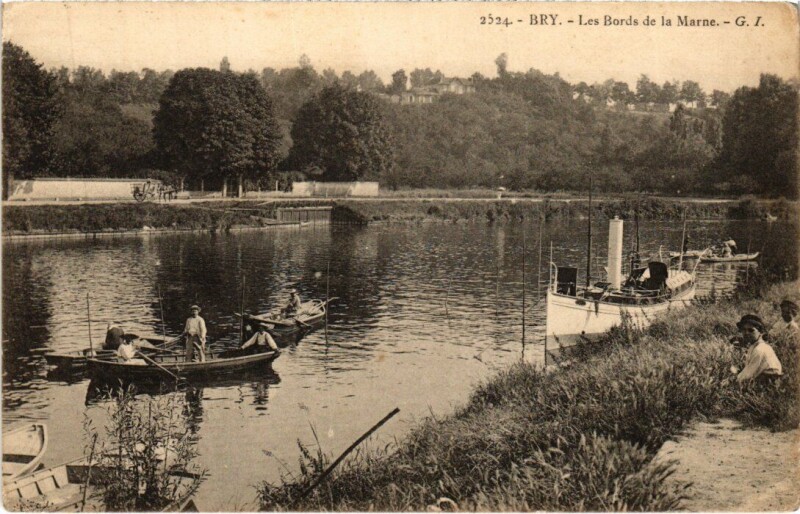 Carte postale ancienne Bry-sur-Marne Les Bords de la Marne à Bry-sur-Marne