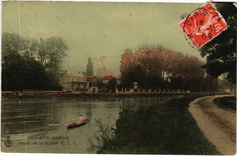 Carte postale ancienne Bry-sur-Marne Bords de la Marne à Bry-sur-Marne