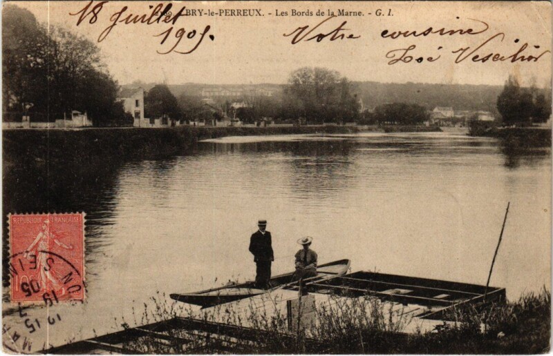 Carte postale ancienne Bry-sur-Marne Le Perreux-sur-Marne - Les Bords de la Marne à Bry-sur-Marne