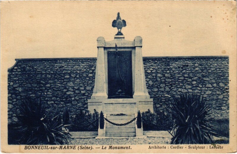 Carte postale ancienne Bry-sur-Marne Le Monument à Bry-sur-Marne