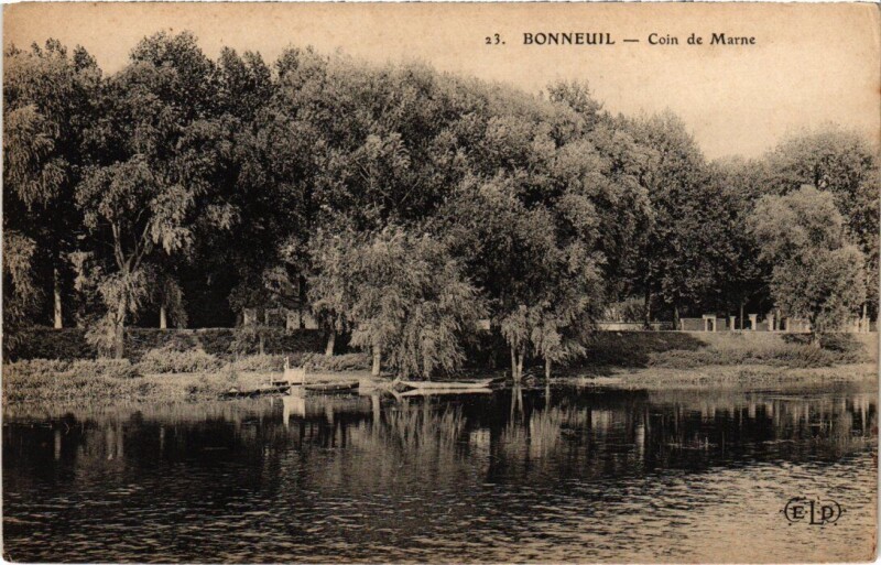 Carte postale ancienne Bonneuil-sur-Marne Coin de Marne à Bonneuil-sur-Marne