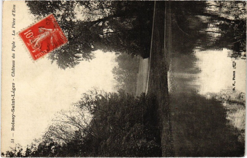 Carte postale ancienne Boissy-Saint-Leger Chateau du Piple - Piece d'Eau