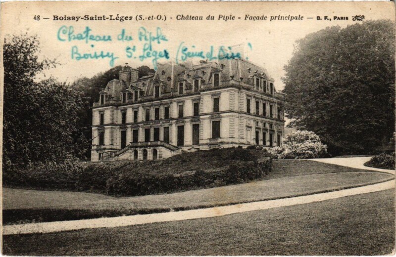 Carte postale ancienne Boissy-Saint-Leger Chateau du Piple - Facade Principale