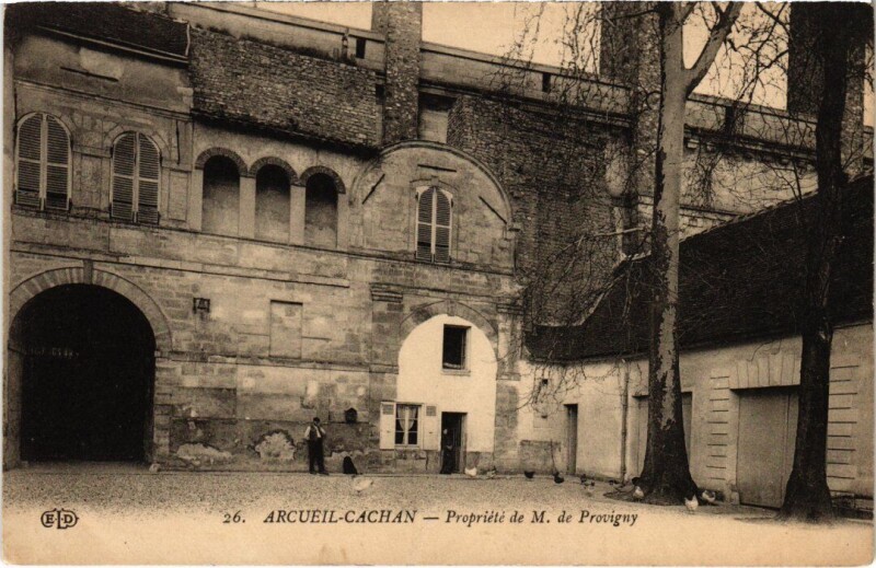 Carte postale ancienne Arcueil Cachan - Propriete de M. de Provigny à Arcueil