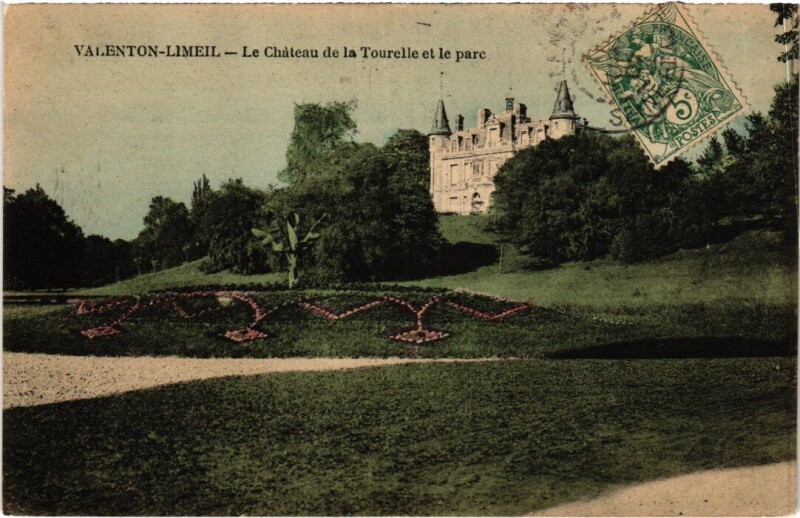 Carte postale ancienne Valenton Limeil-Brevannes - Le Chateau de la Tourelle et le Parc à Valenton