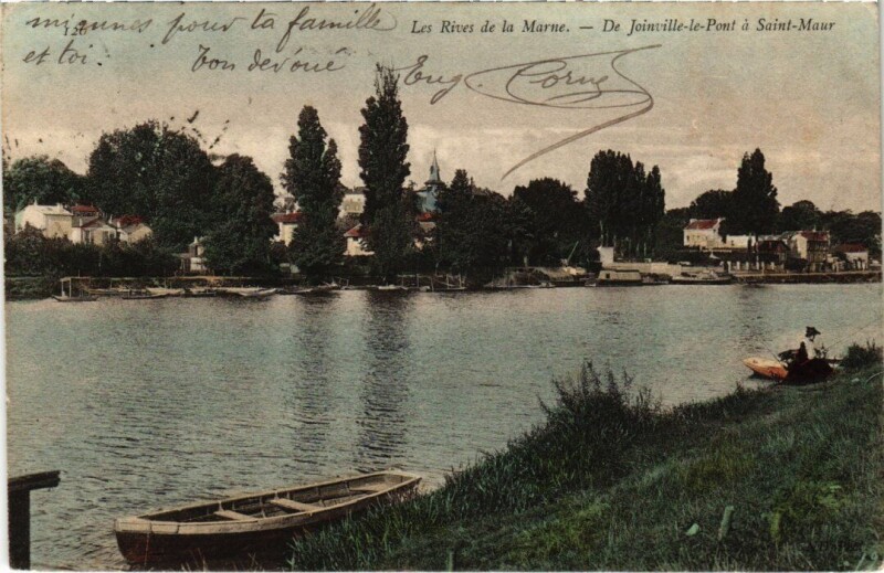 Carte postale ancienne Les Rives de la Marne a Joinville-le-Pont a Saint-Maur à Joinville-le-Pont