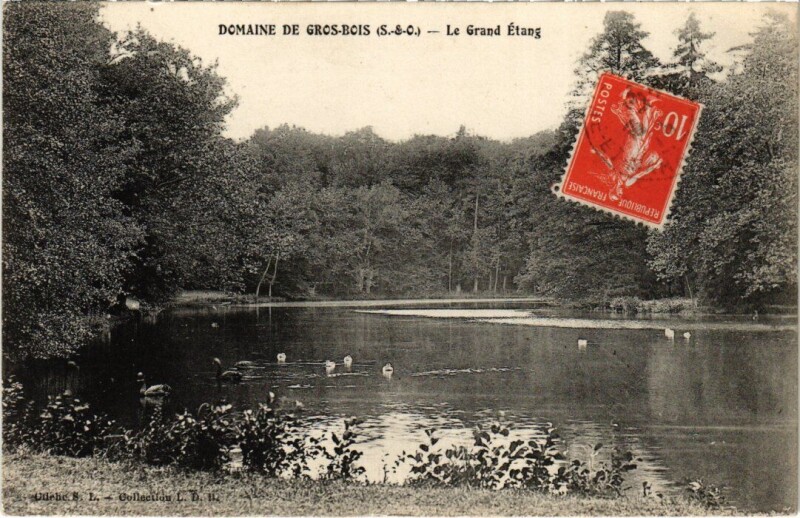 Carte postale ancienne Villecresnes Domaine de Grosbois - Le Grand Etang à Villecresnes