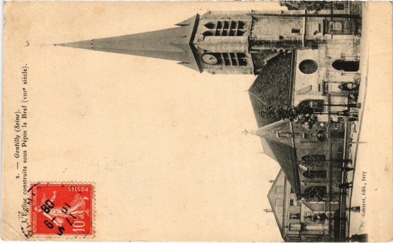 Carte postale ancienne Gentilly Eglise à Gentilly