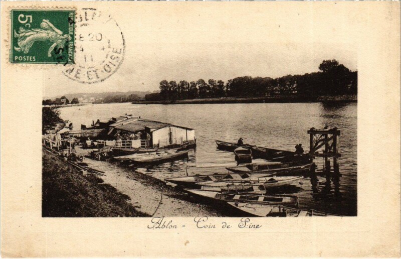 Carte postale ancienne Ablon-sur-Seine Coin de Seine à Ablon-sur-Seine