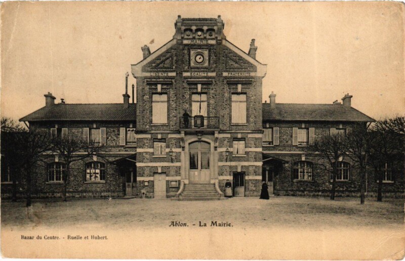 Carte postale ancienne Ablon-sur-Seine Mairie à Ablon-sur-Seine