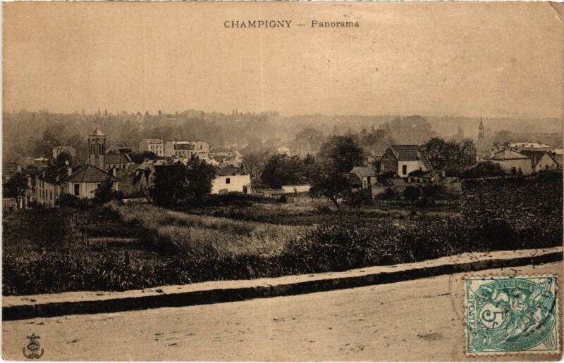 Carte postale ancienne Champigny-sur-Marne Panorama à Champigny-sur-Marne