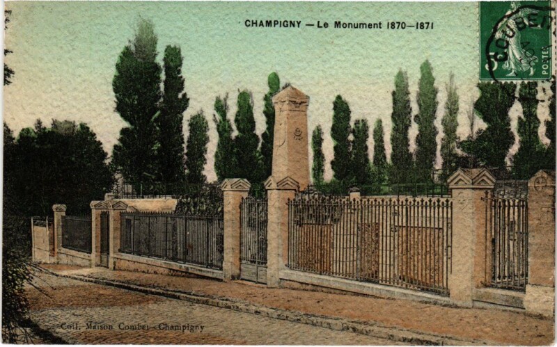 Carte postale ancienne Champigny-sur-Marne Le Monument à Champigny-sur-Marne
